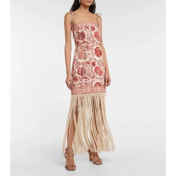 ZIMMERMANN Vitali Fringe Maxi Dress in Cotton - Picture 2 of 16